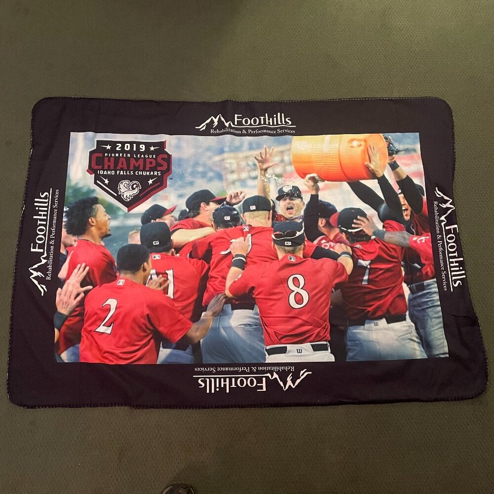 Idaho Falls Chukars Baseball Team 2019 Commemorative Championship Blanket 60x41